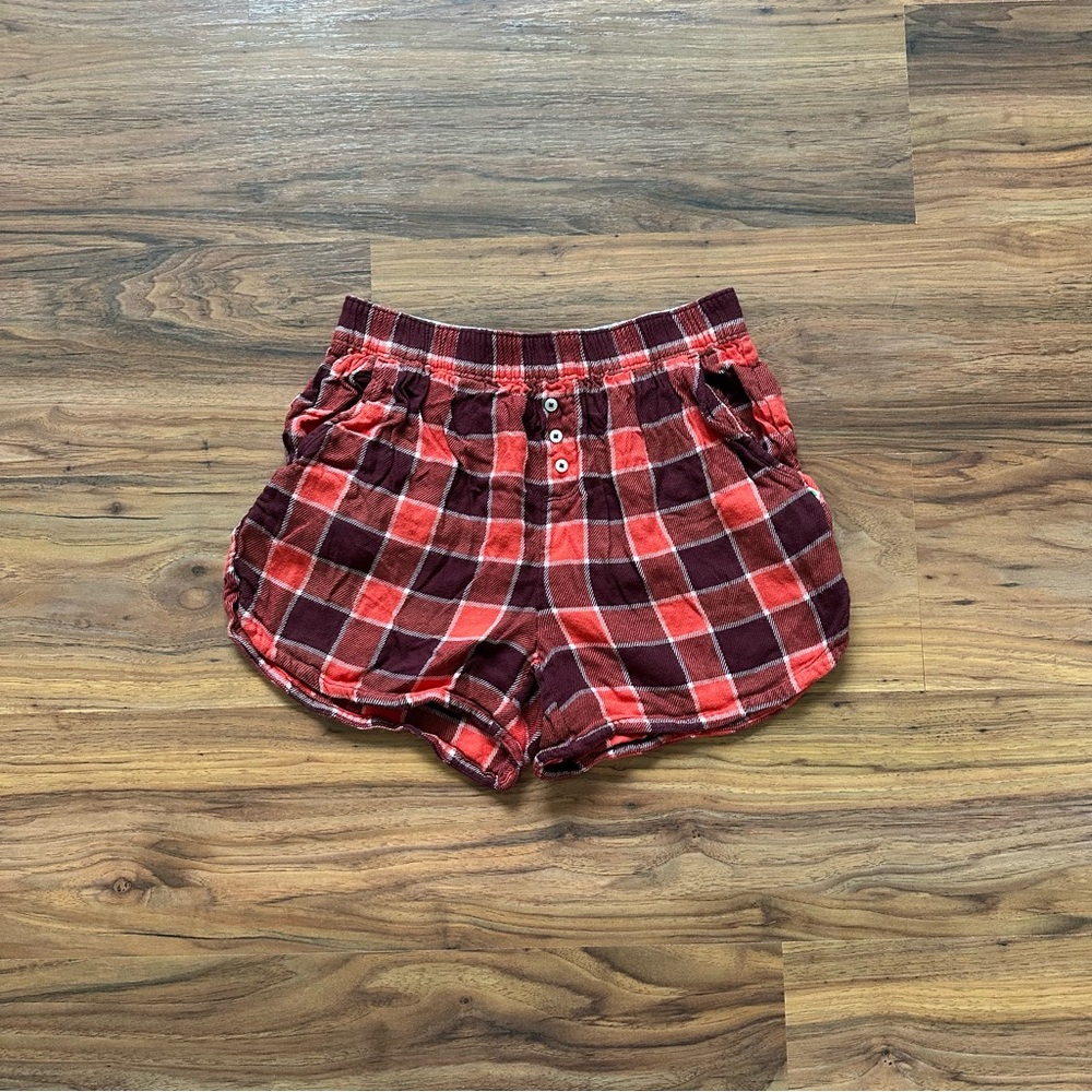 aerie Maroon and Orange Pajama Boxers